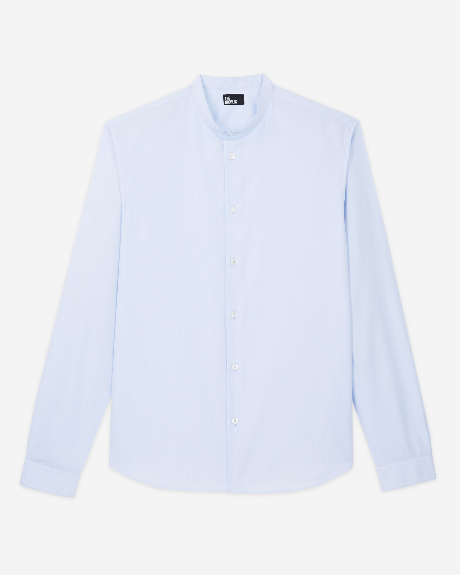 Chemise col officier bleu, BLUE / ECRU, hi-res image number null