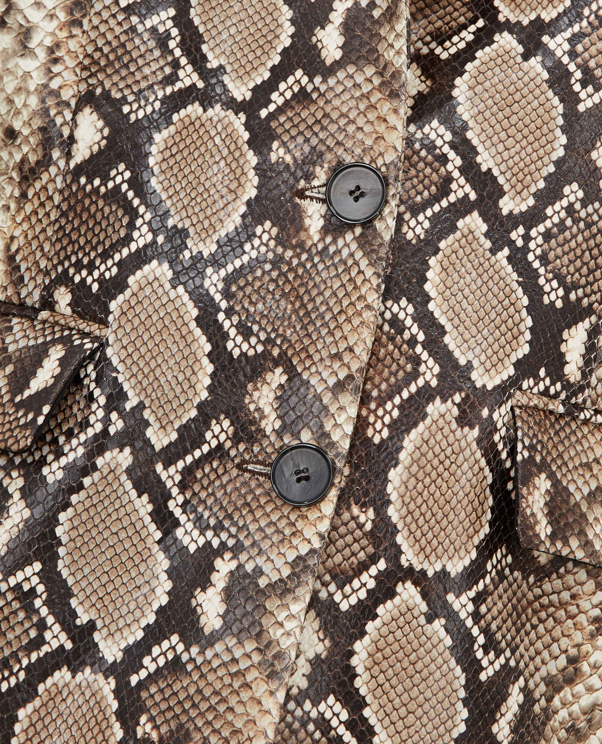 Snakeskin-effect leather jacket, PYTHON BEIGE, hi-res image number null