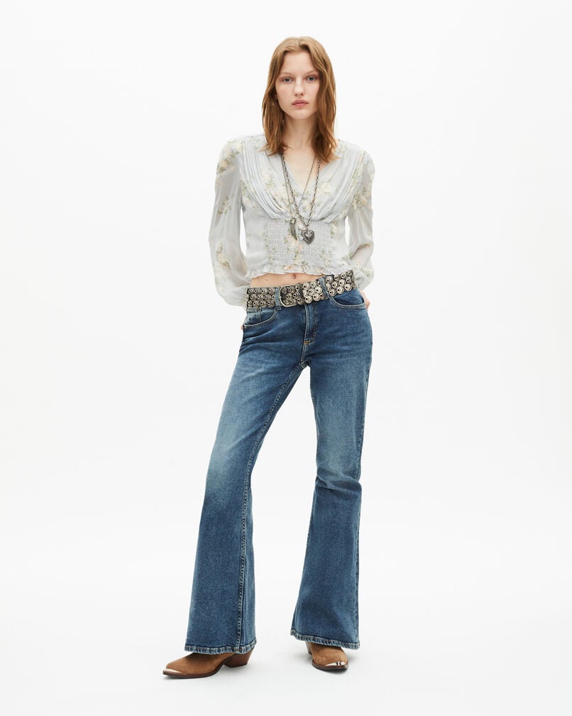 The Kooples WOMEN VINTAGE BLUE blue flare jeans