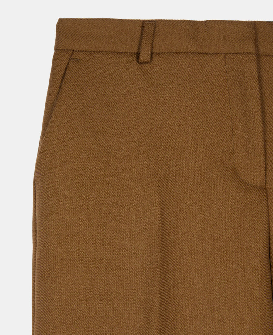 The Kooples F KAKI loose-fitting brown suit trousers 