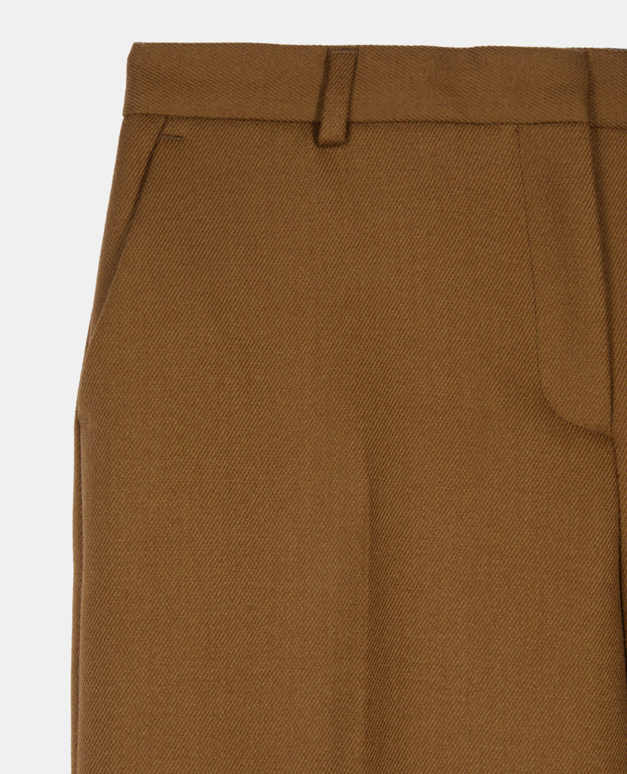 Loose-fitting brown suit trousers , KAKI, hi-res image number null
