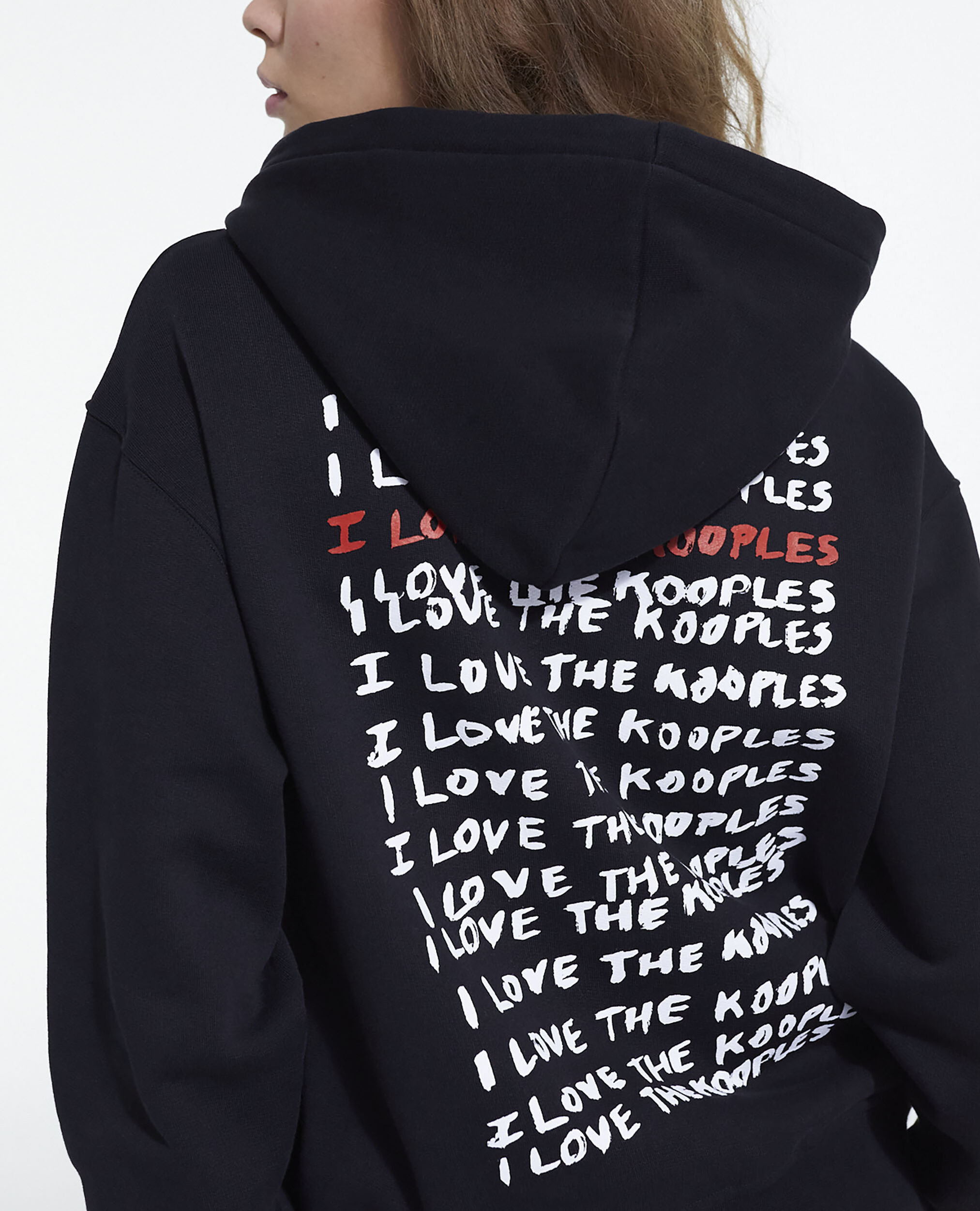 I Love Kooples black sweatshirt, BLACK, hi-res image number null