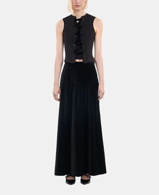 The Kooples F BLACK black top with lacing