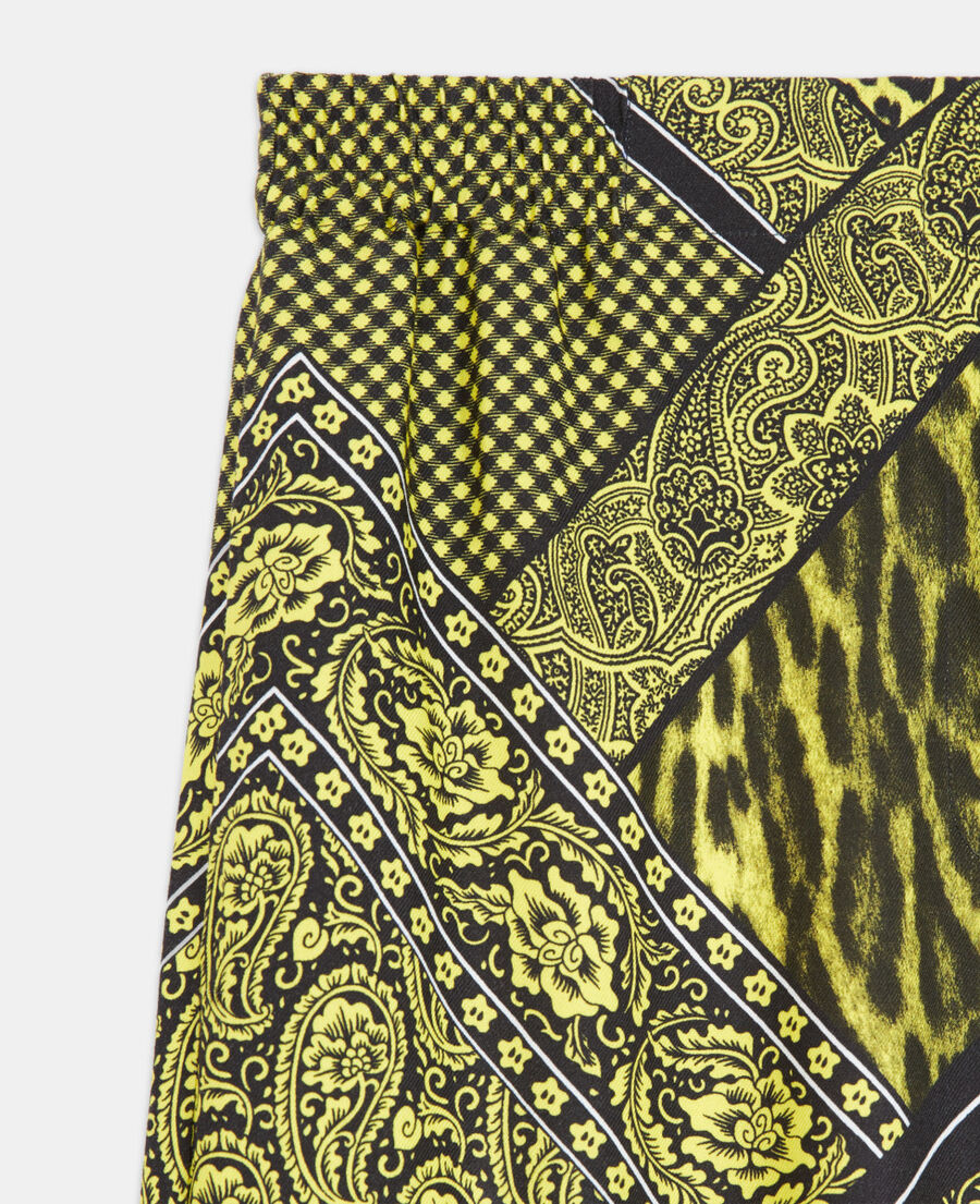 straight printed pants