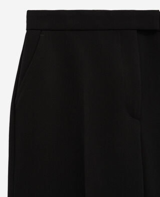 The Kooples F BLACK black straight-cut crepe tailored pants