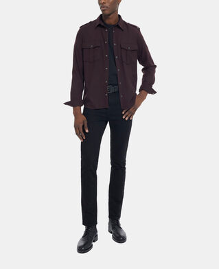 The Kooples HOMME BURGUNDY chemise col classique rouge