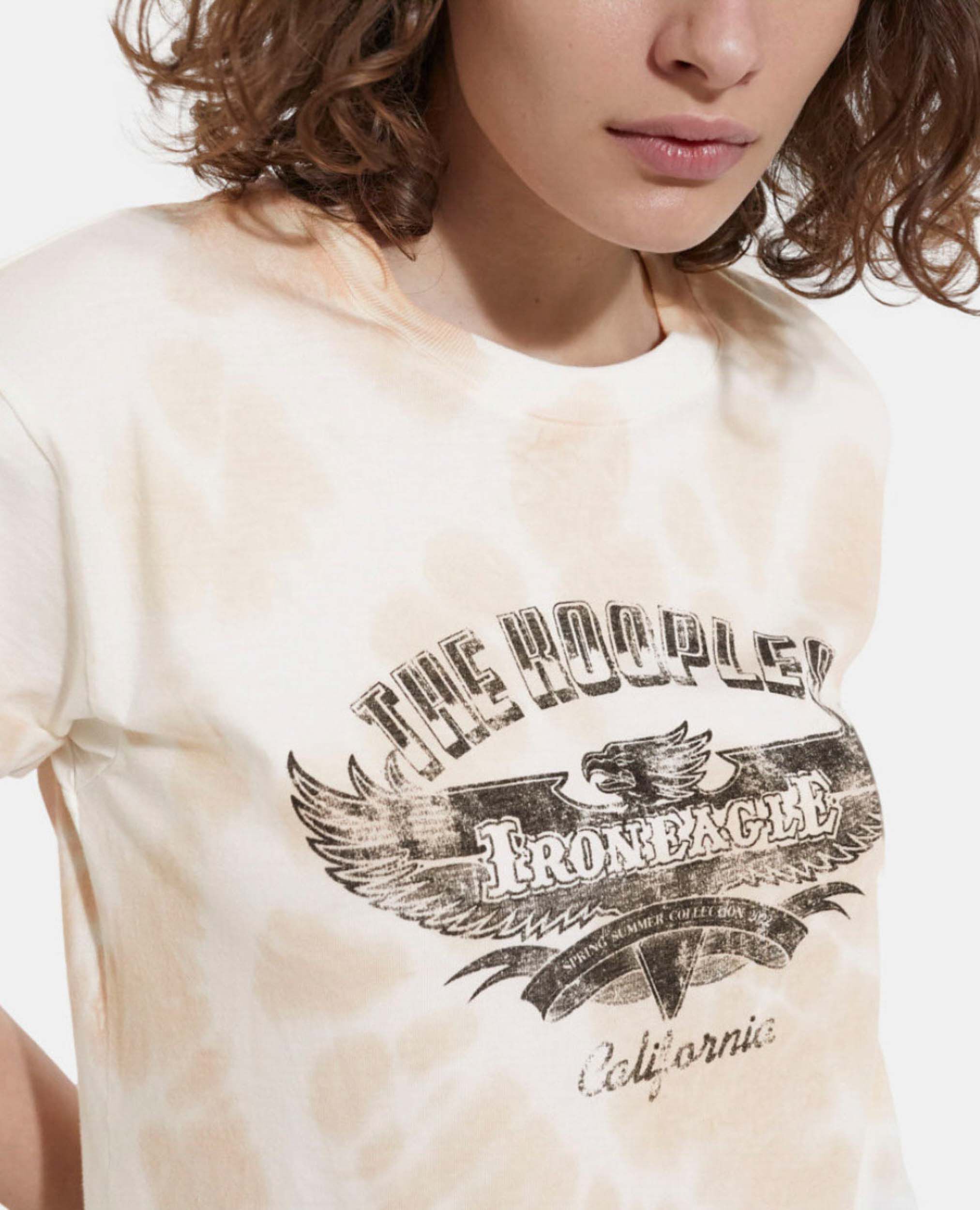 T shirt femme orange effet tie dye The Kooples