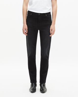 The Kooples HERREN BLACK WASHED schwarze jeans mit slim-fit-passform