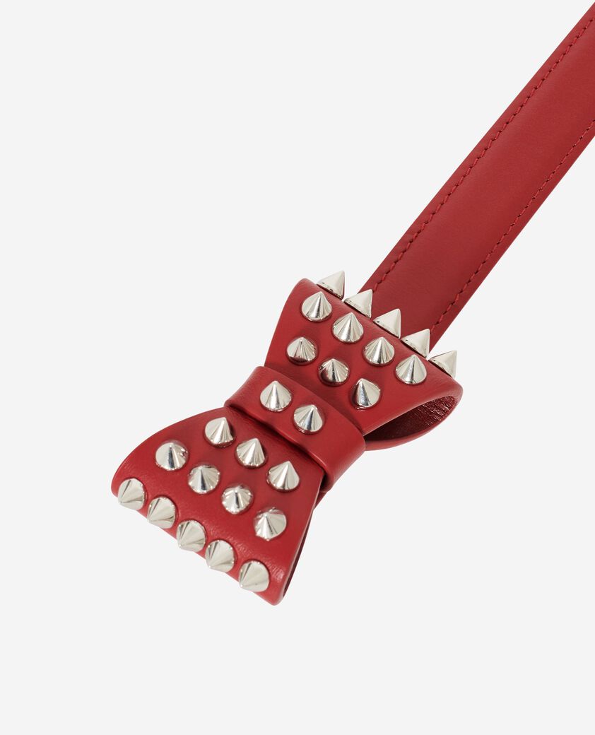 The Kooples WOMEN TANGO RED thin belt with red leather bow