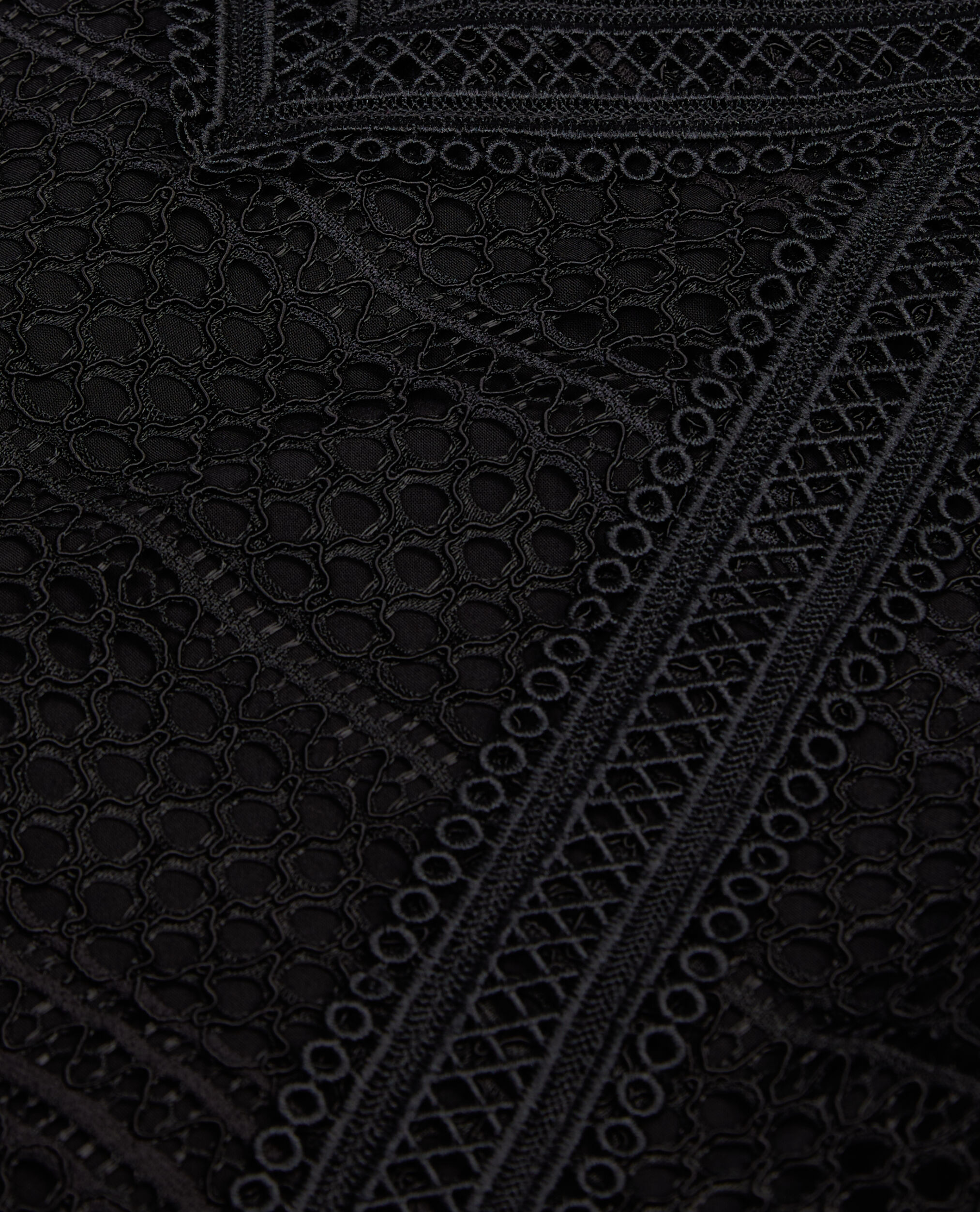 Top en guipure noir, BLACK, hi-res image number null
