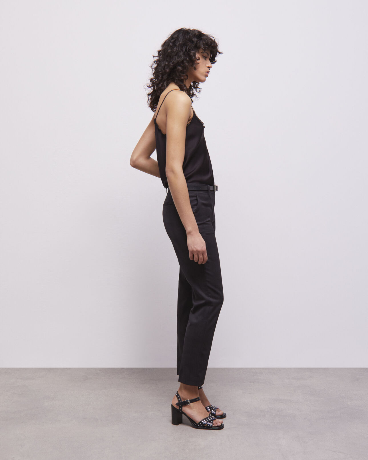 The Kooples FEMME BLACK pantalon de costume noir
