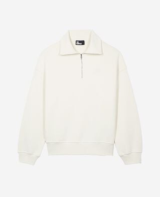 The Kooples HOMME LIGHT BEIGE sweatshirt col camionneur beige