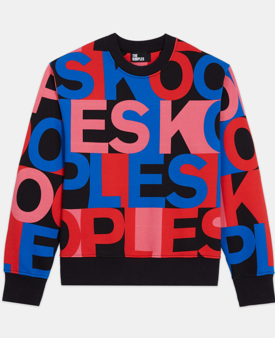 sweatshirt with multicolor logo