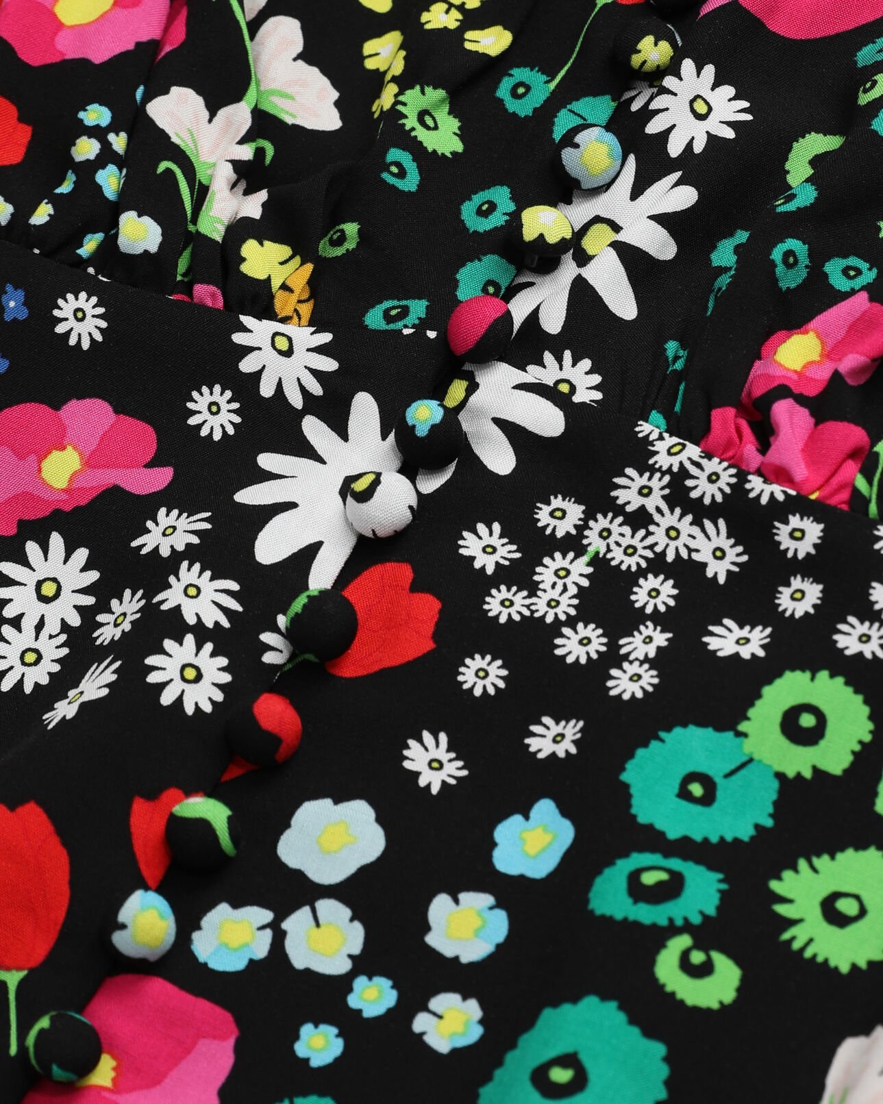 The Kooples DAMEN MULTICOLOR kurzes kleid mit print und knopfverschluss