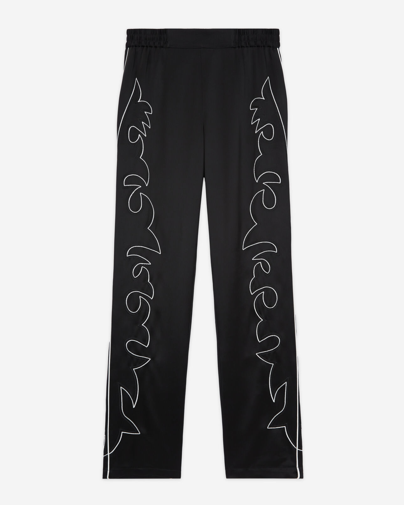 The Kooples FEMME BLACK pantalon noir avec broderie western