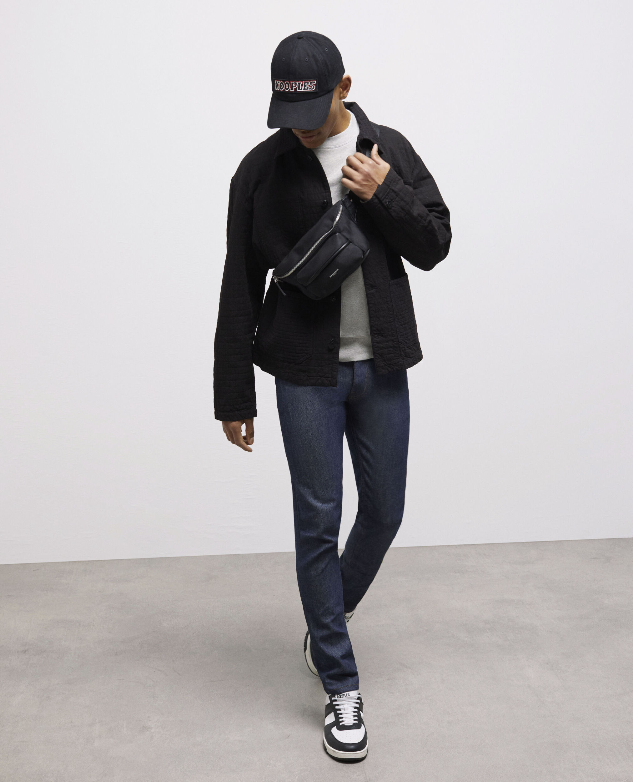 Black work jacket, BLACK, hi-res image number null