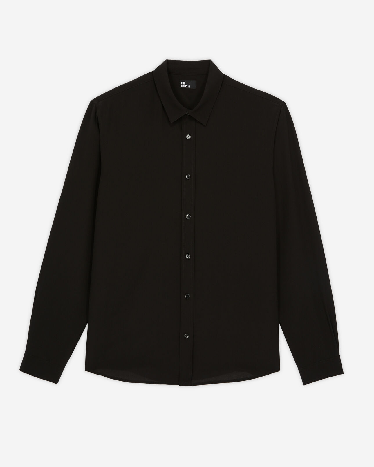 The Kooples MEN BLACK black silk shirt
