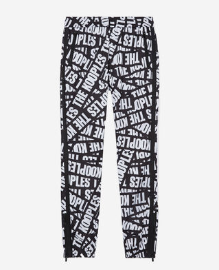 The Kooples HERREN BLACK / WHITE jogginghose mit logo-tape