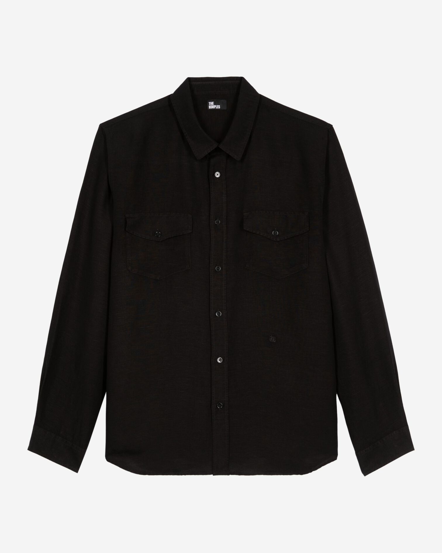 Hemd aus Leinenmix schwarz, BLACK, hi-res image number null