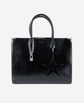 The Kooples FEMME BLACK sac cabas ming xl en cuir noir