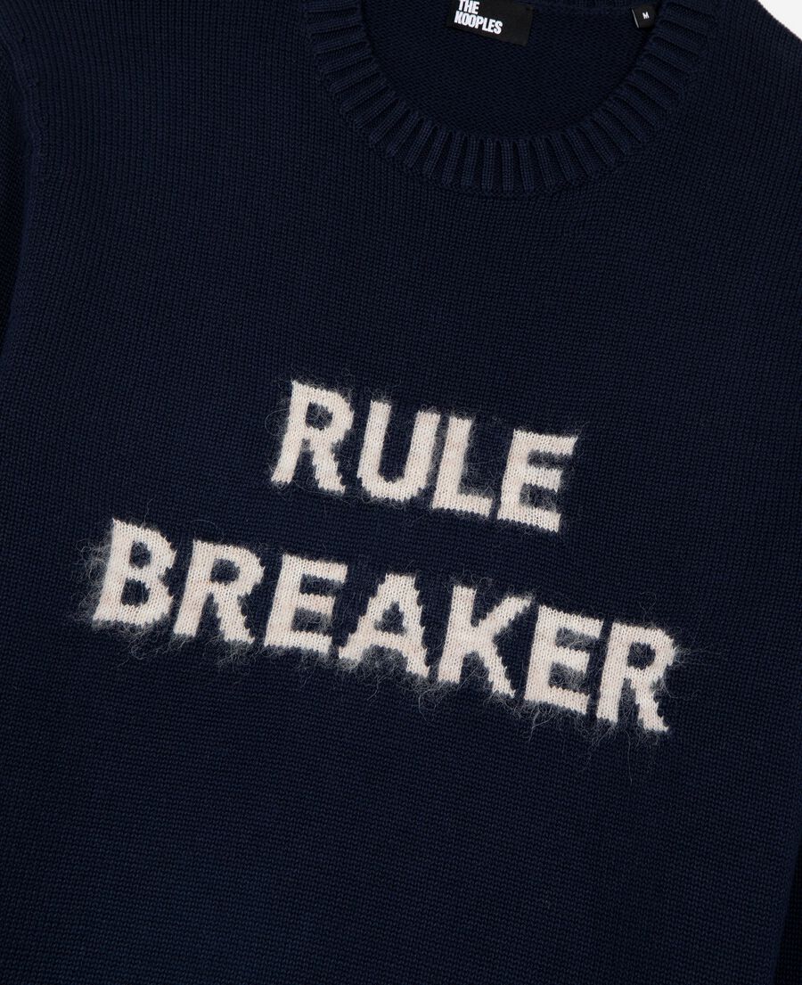 The Kooples H BLUE rule breaker navy sweater