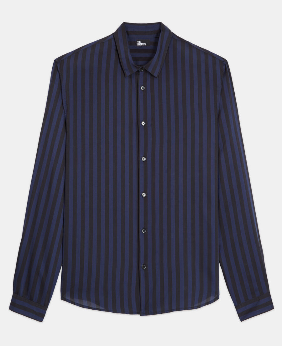 striped shirt with classic collar