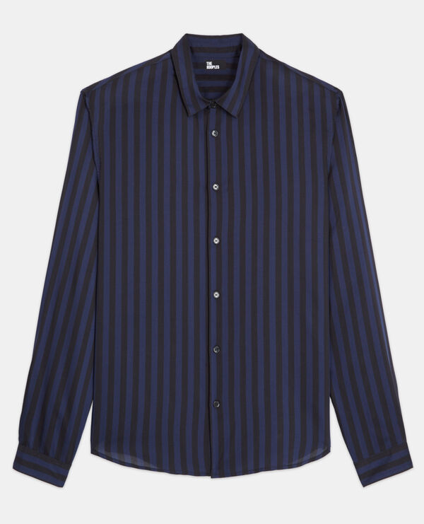 Striped shirt with classic collar