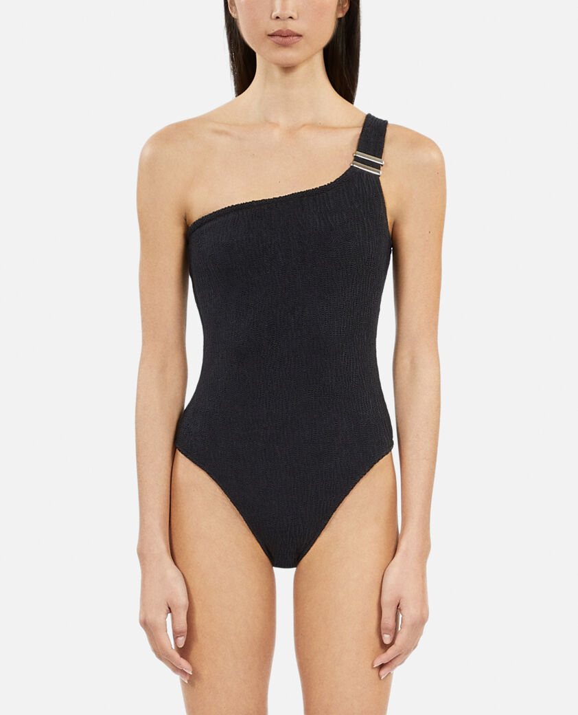 The Kooples WOMEN BLACK the kooples x luz one-piece asymmetric swimsuit black