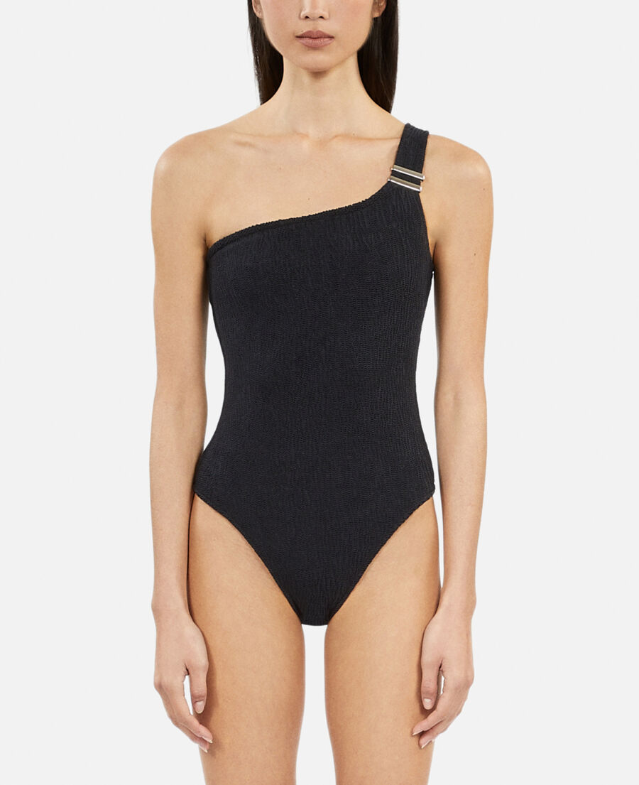 The Kooples WOMEN BLACK the kooples x luz one-piece asymmetric swimsuit black