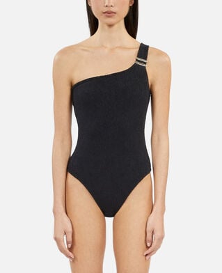 The Kooples WOMEN BLACK the kooples x luz one-piece asymmetric swimsuit black