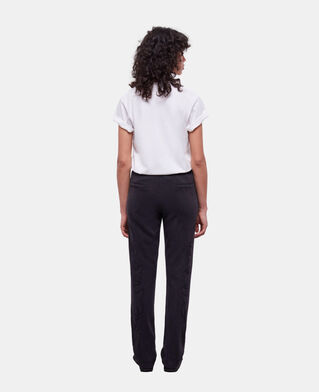 The Kooples WOMEN BLACK WASHED black joggers with western-style embroidery