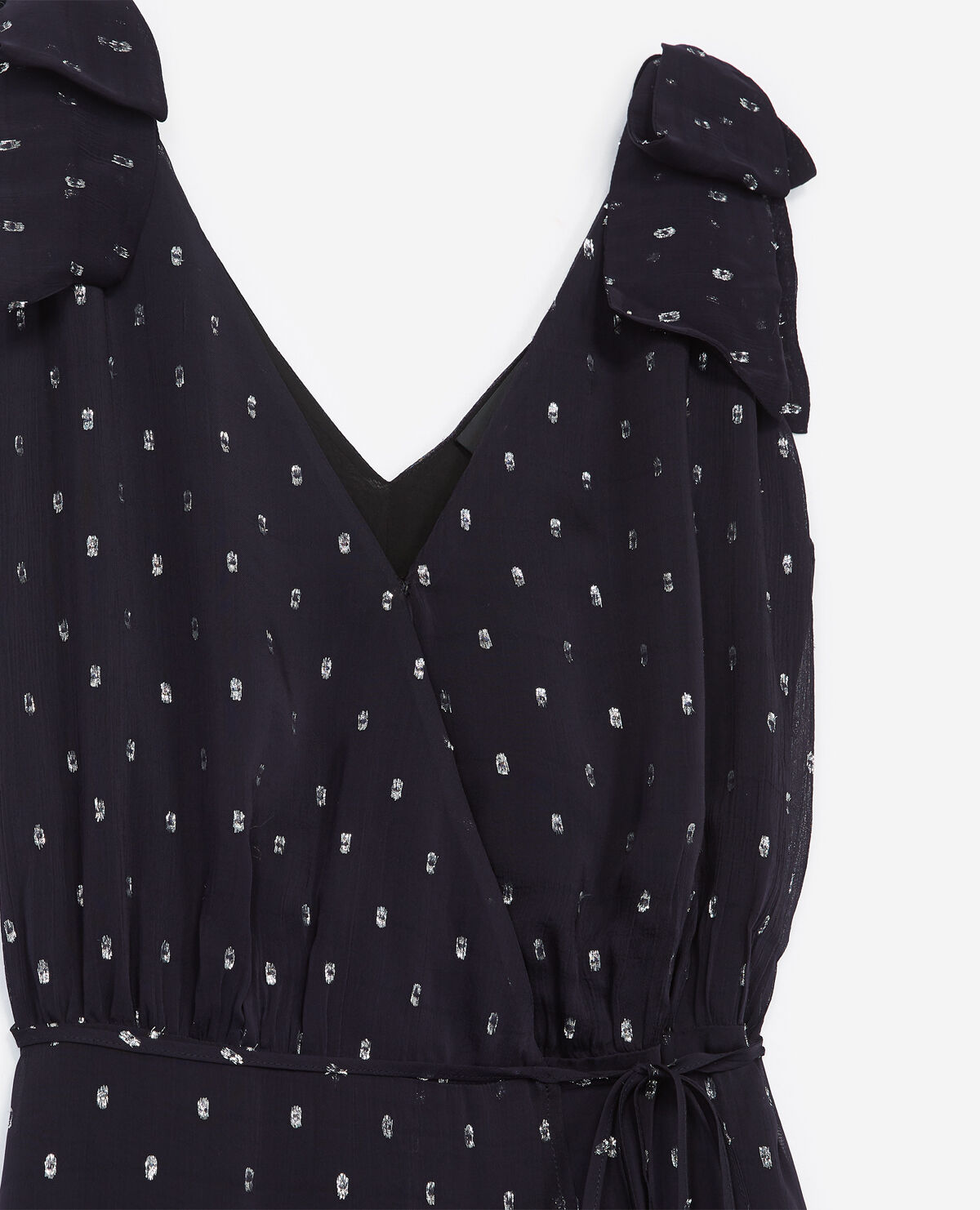 Polka dot long wrap dress The Kooples Women