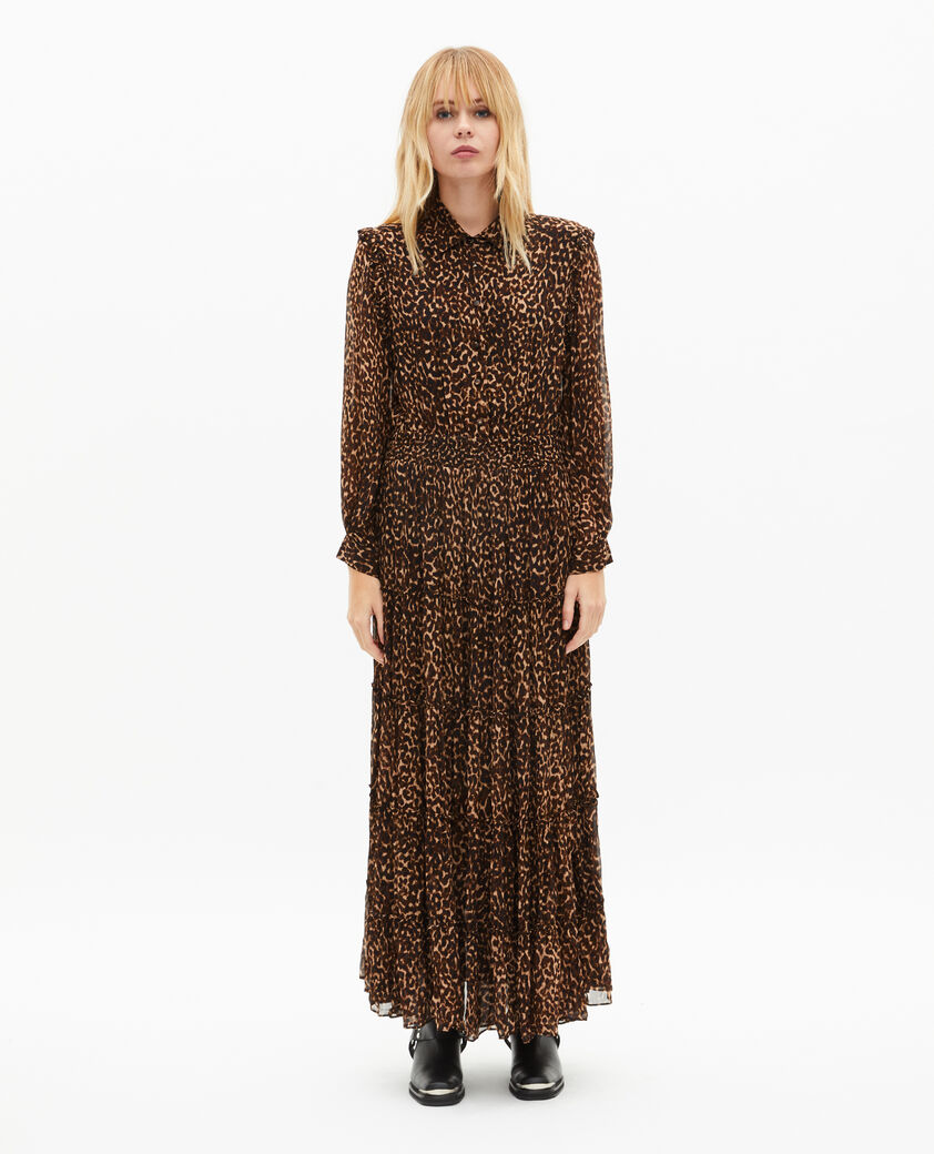 The Kooples FEMME LEOPARD robe longue imprimé léopard