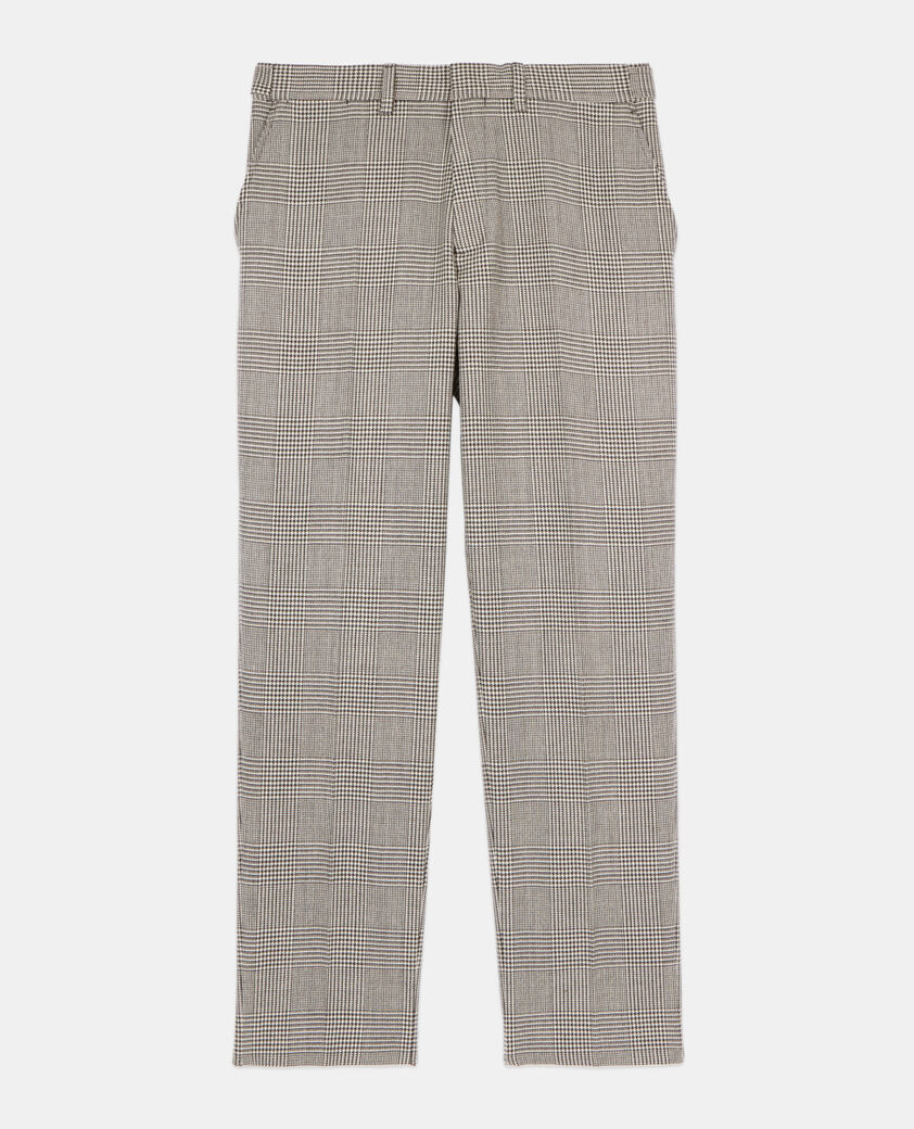 The Kooples HOMBRE BLACK WHITE pantal&oacute;n traje lana pata gallo negro blanco