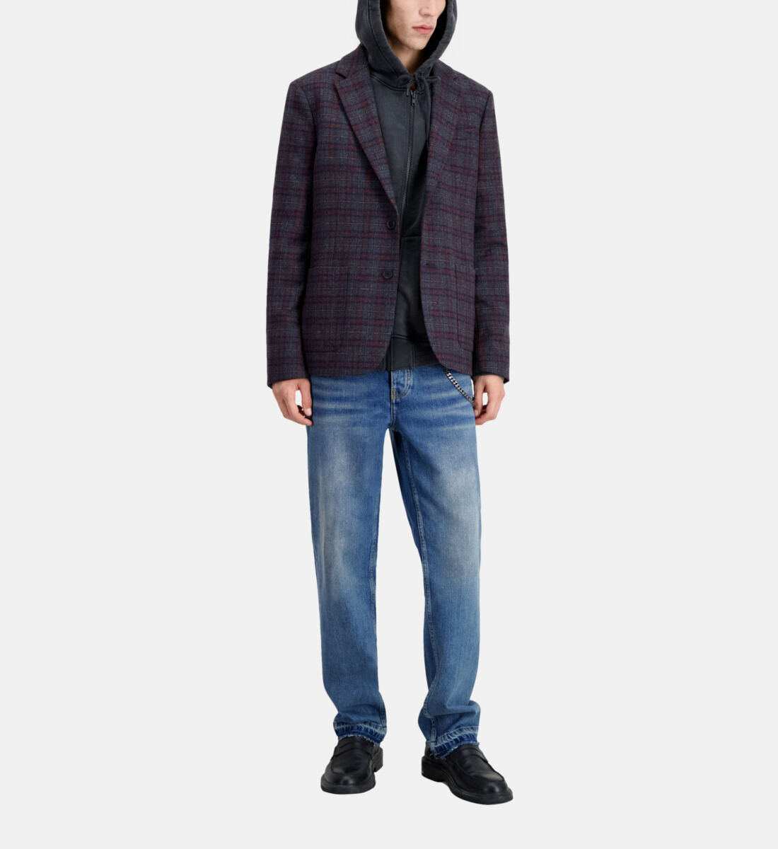 Veste a carreaux laine outlet