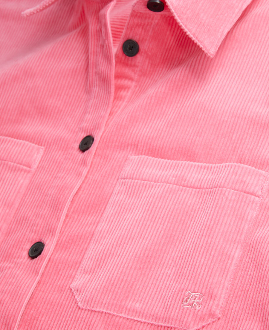 pink corduroy overshirt