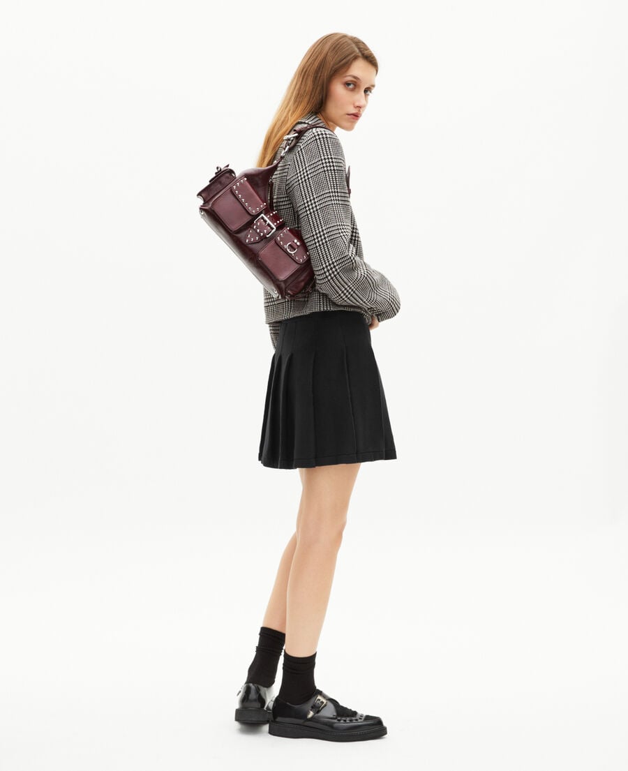 The Kooples WOMEN NAVY short black mesh skirt
