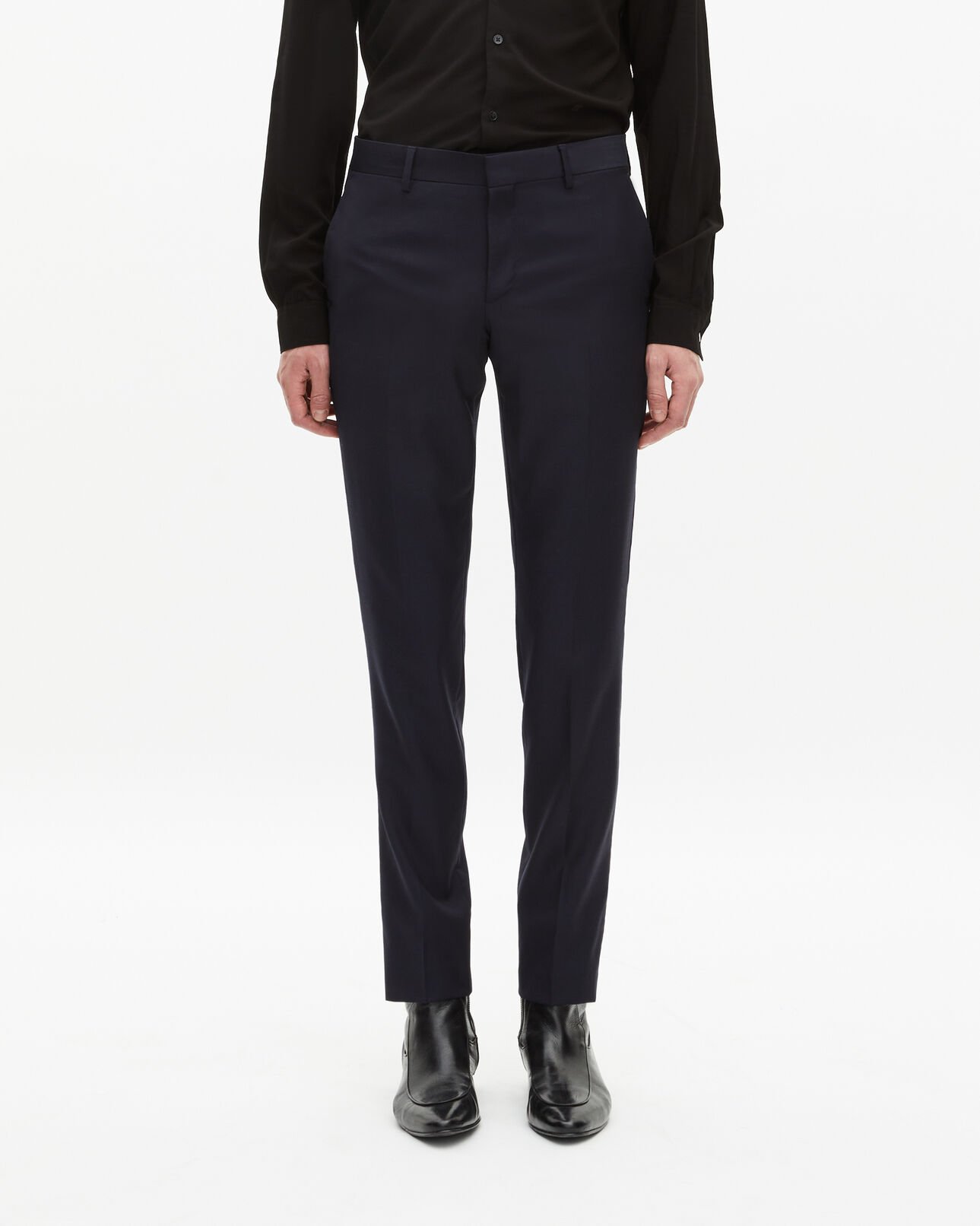 The Kooples HOMBRE DARK NAVY pantalones de traje de lana azul de corte entallado