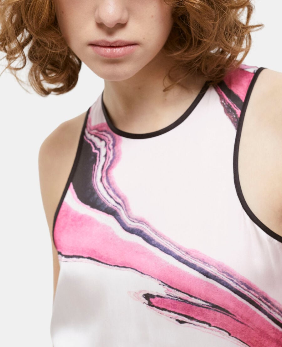 The Kooples WOMEN WHITE PINK printed top