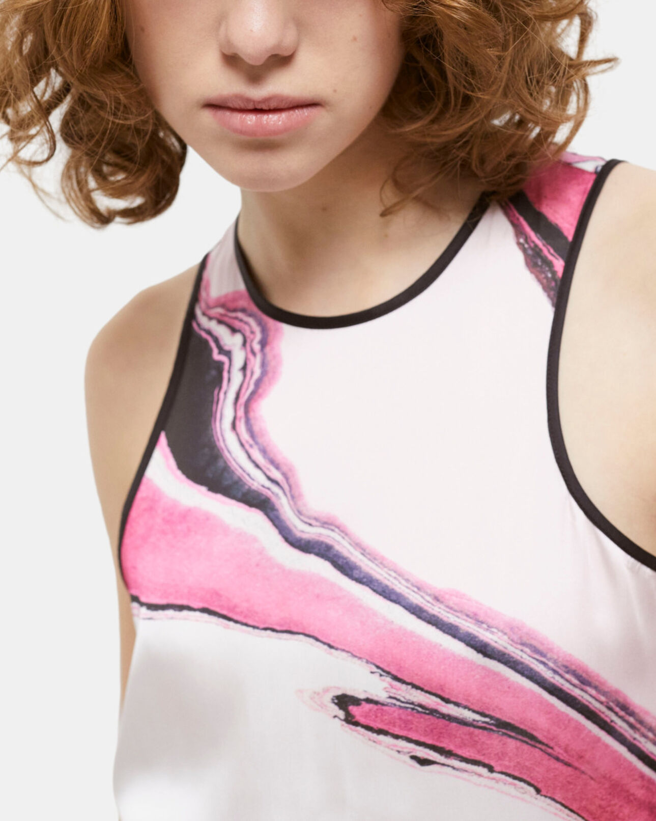 The Kooples FEMME WHITE PINK top imprimé