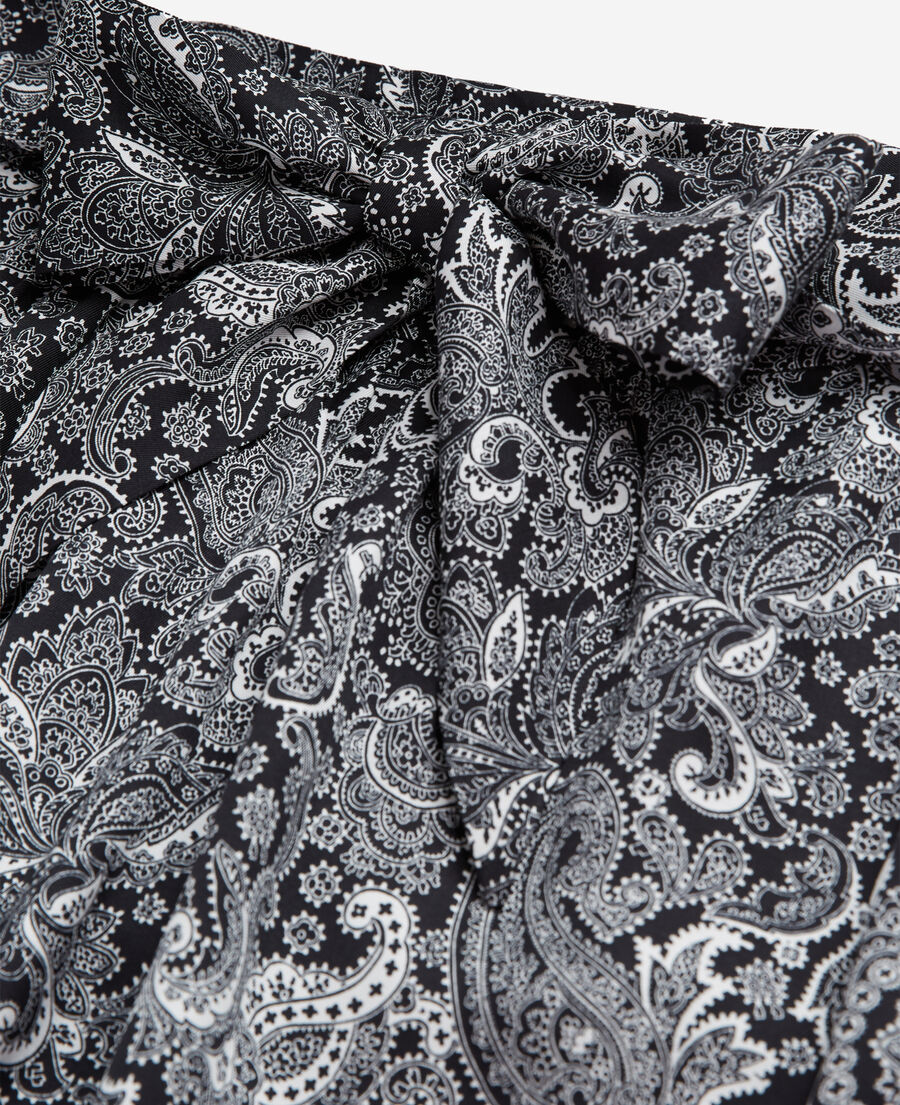 The Kooples WOMEN BLACK WHITE short printed skirt