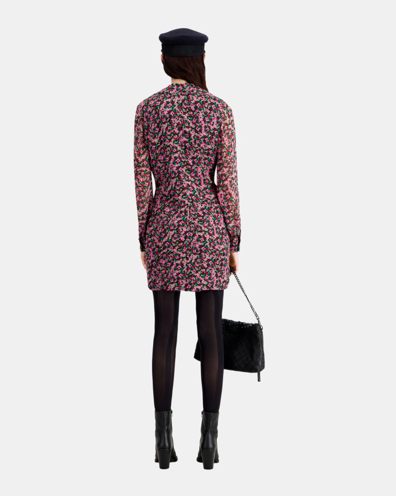 The Kooples MUJER MULTICOLOR vestido estampado corto fruncidos