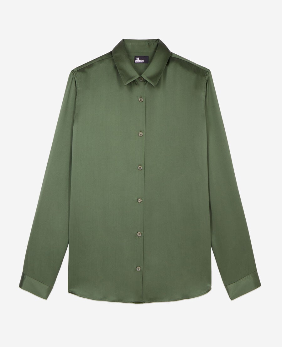 The Kooples F KAKI khaki silk shirt