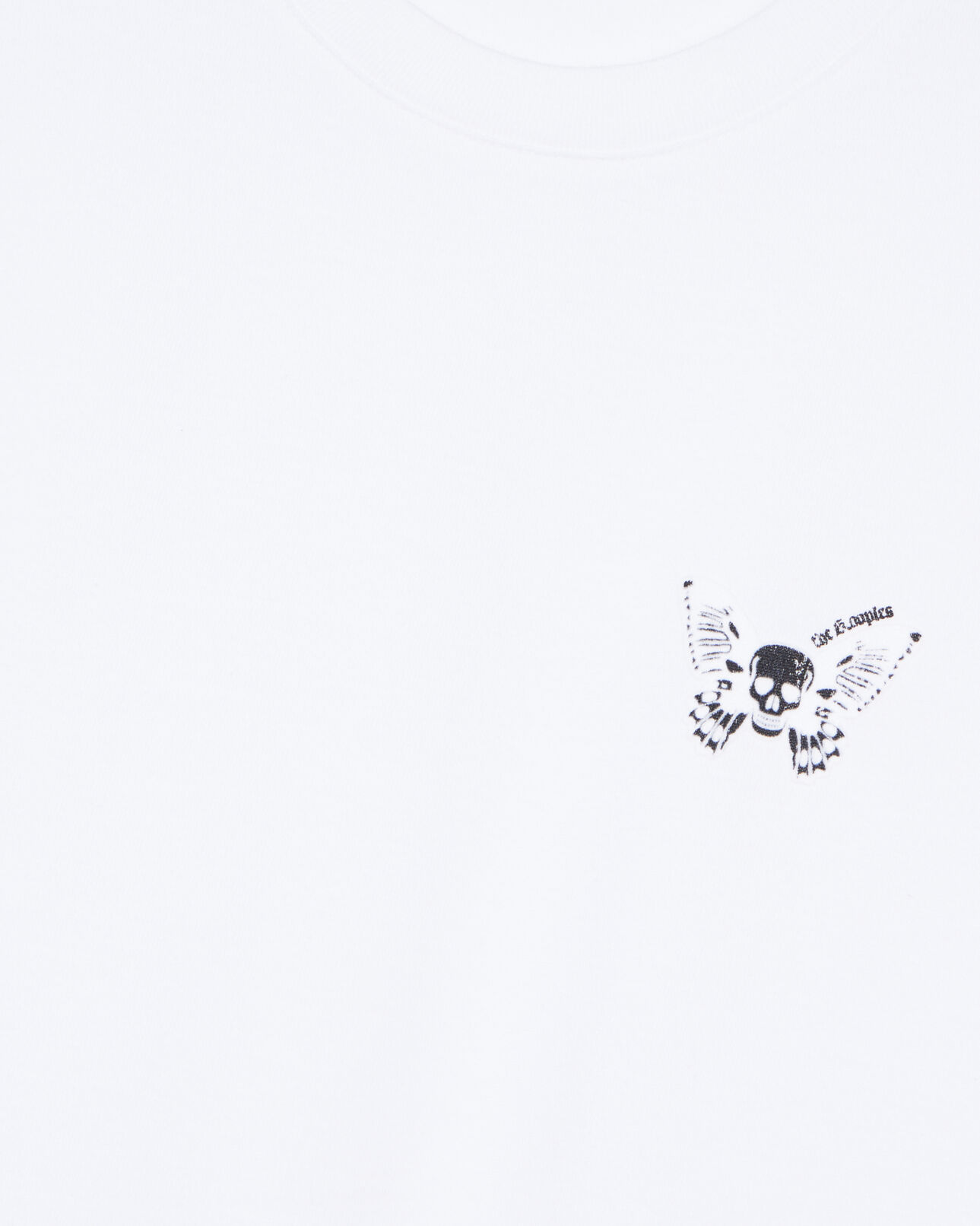 The Kooples HERREN WHITE weißes t-shirt mit butterfly-beflockung