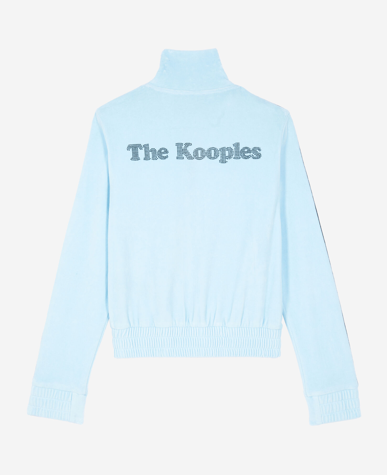 The Kooples DAMEN BABY BLUE hellblaues sweatshirt aus samt