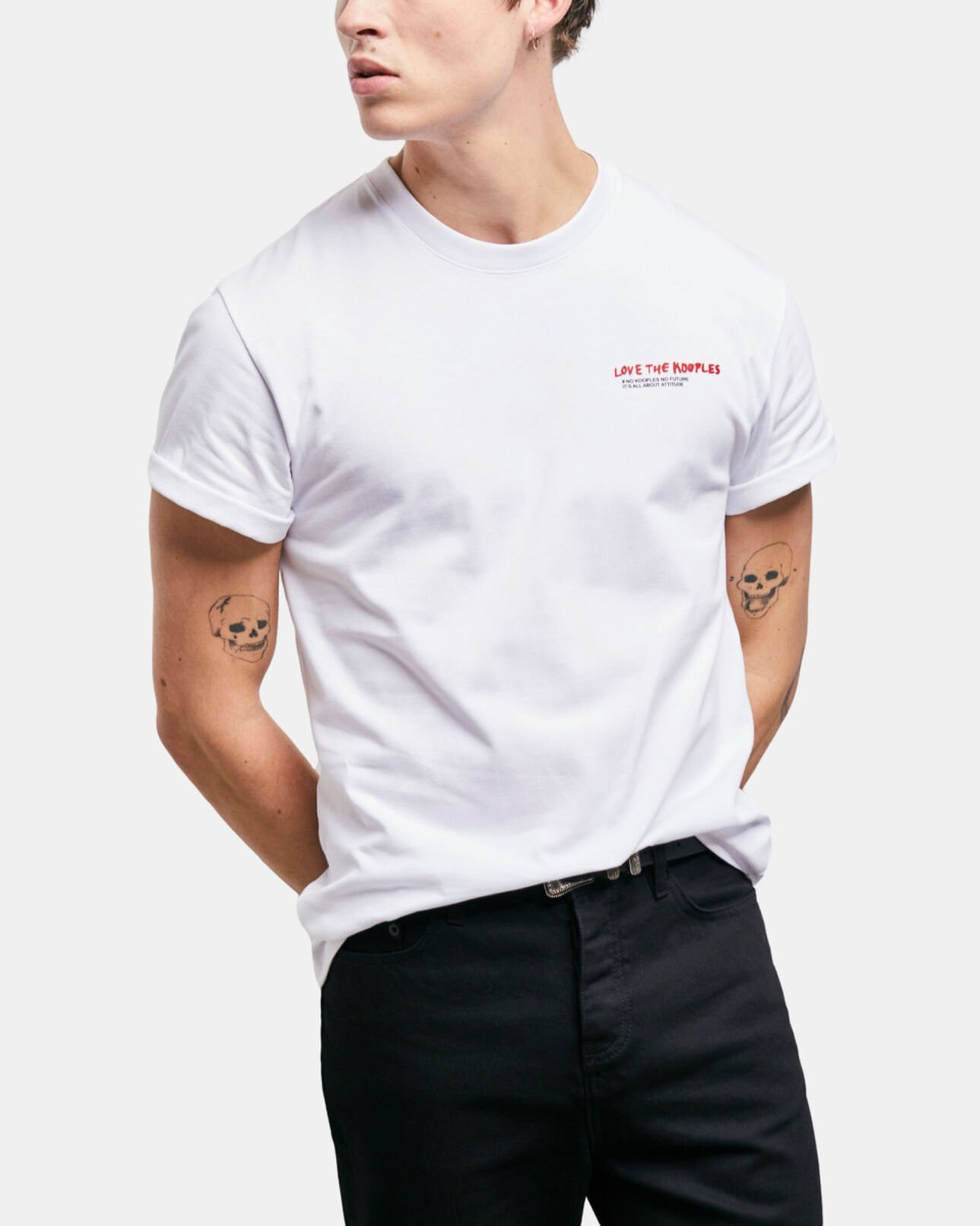 The Kooples HOMME WHITE t-shirt homme i love kooples blanc