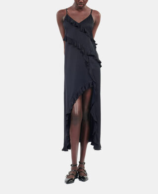 The Kooples WOMEN BLACK black long slipdress