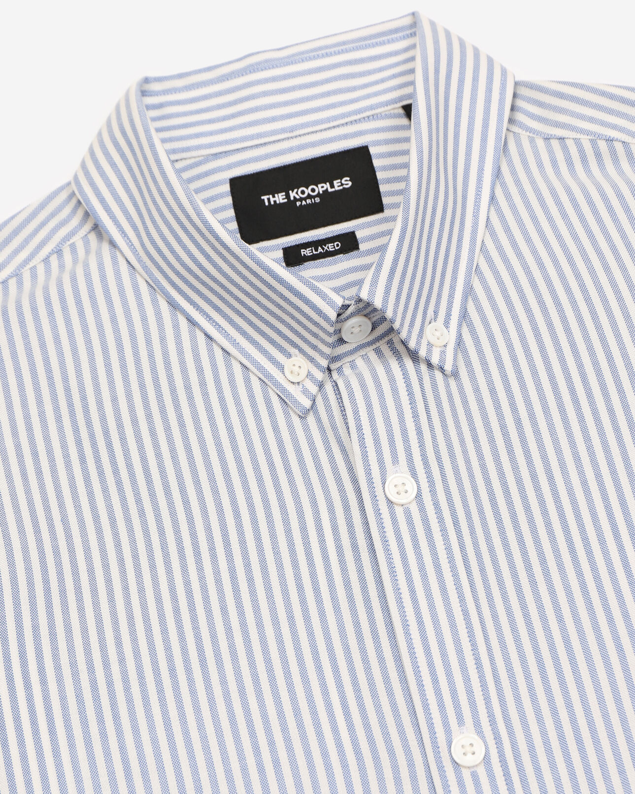 The Kooples HERREN BLUE WHITE hemd klassischer kragen gestreift