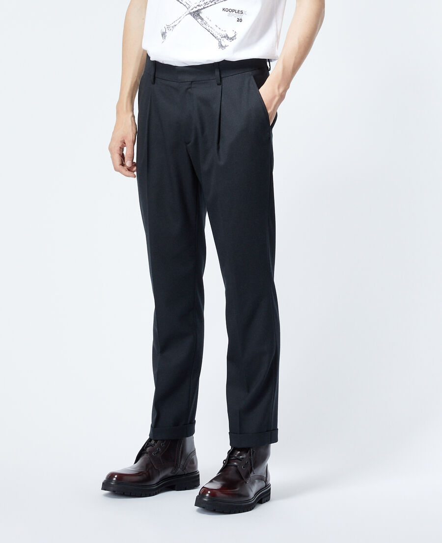 black wool trousers 