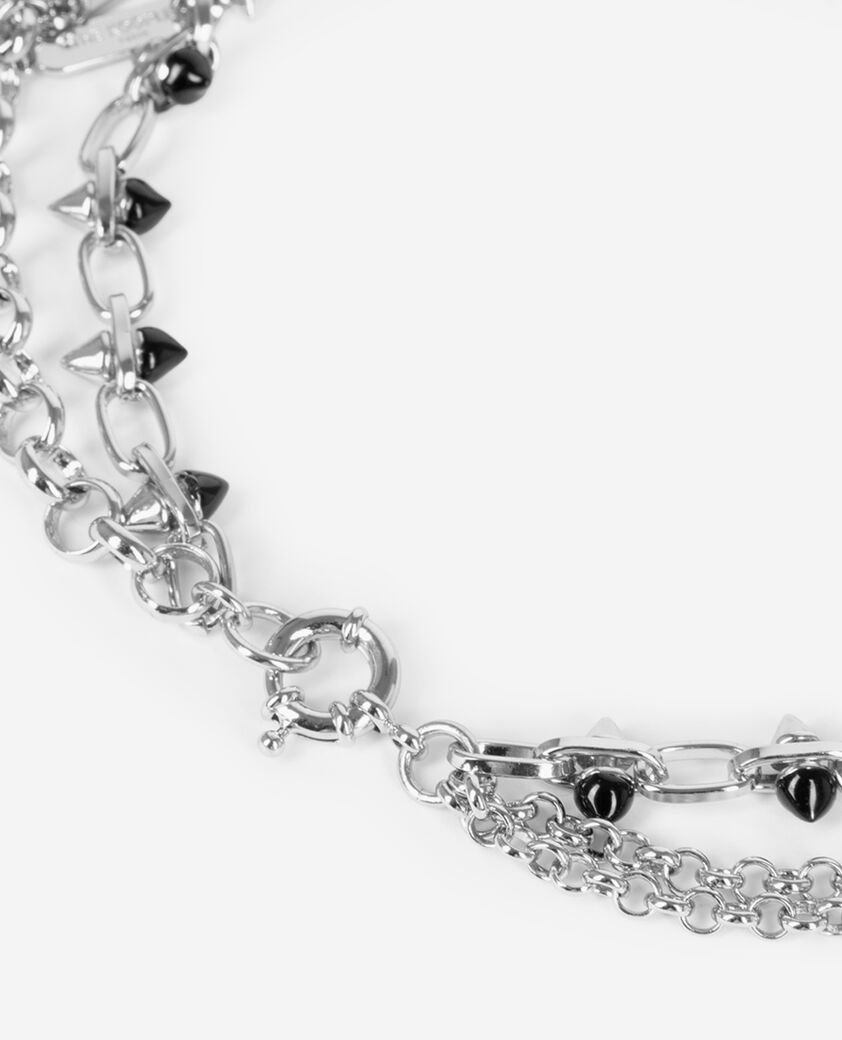 The Kooples FEMME SILVER collier 2 rangs argenté à pointes